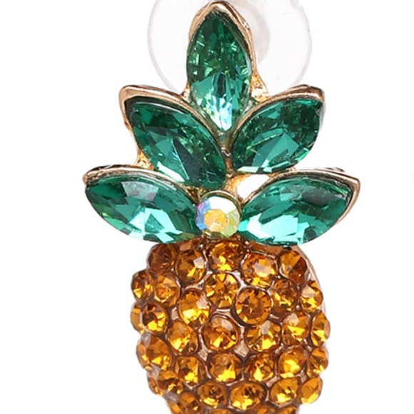 LANI | Geometric Pineapple Stone Earrings - Picture 3 of 4